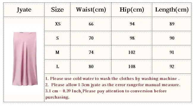 Women's Satin-Like Long Skirt - High Waist Elegant Slim Fit Skirt for Women