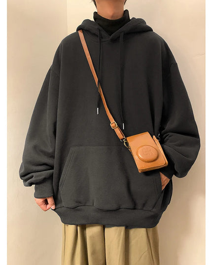 Men's Oversized Hoodie - Loose Fit Hooded Sweatshirt for Men