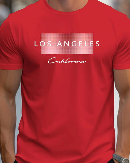 Men's Slim Fit Los Angeles Graphic Printed T-Shirt