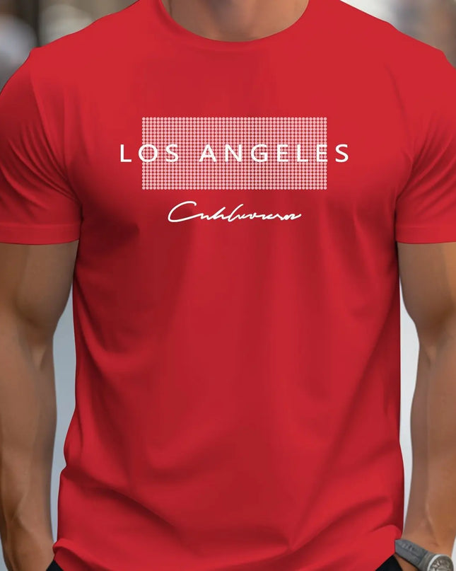 Men's Slim Fit Los Angeles Graphic Printed T-Shirt