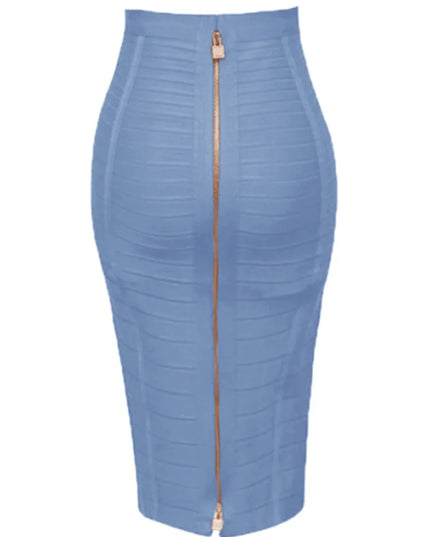 Women's Zipper O-Shape Skirt with Elastic Bodycon Fit