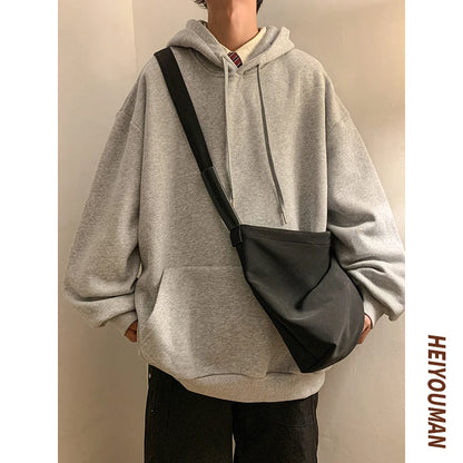 Men's Oversized Hoodie - Loose Fit Hooded Sweatshirt for Men
