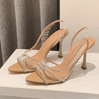 Shiny Rhinestone Women's High Heels