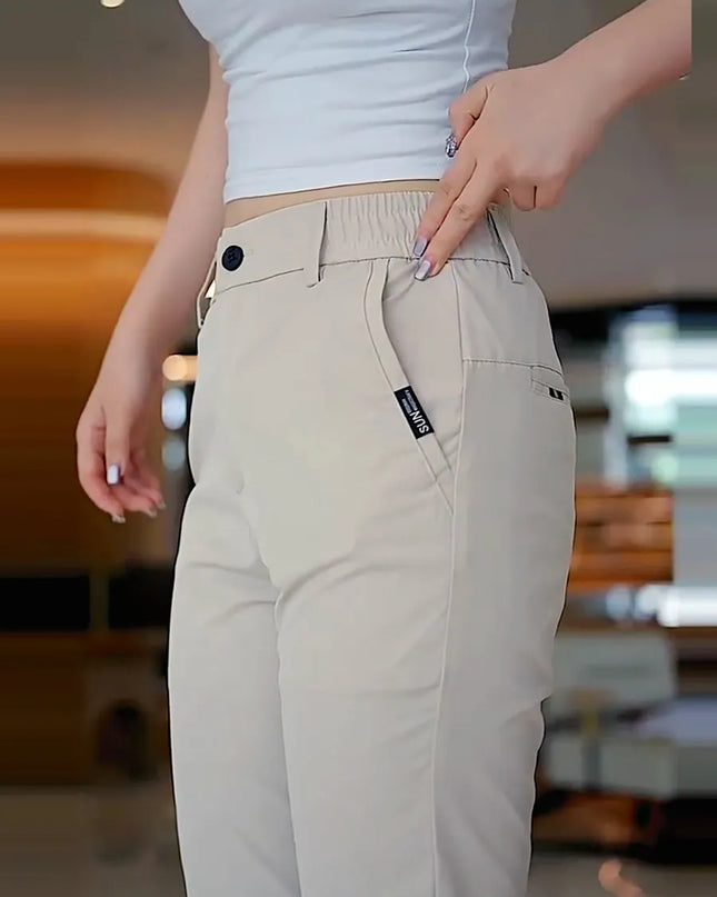 Men's Straight-Leg Slim Fit Breathable Casual Pants