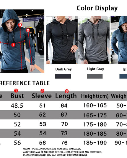 Men's Fitness Hoodie – Workout Sweatshirt for Men, Athletic Training & Gym Activewear
