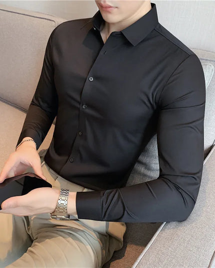 Men's Breathable Stretch Long Sleeve Shirt