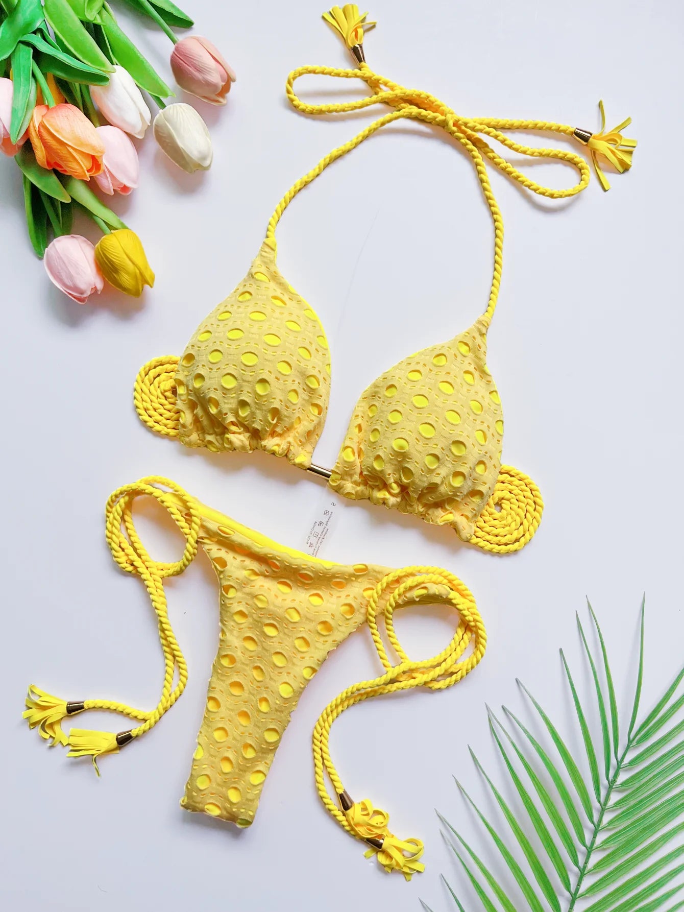 Women's 2-Piece Tassel Strap Bikini Set