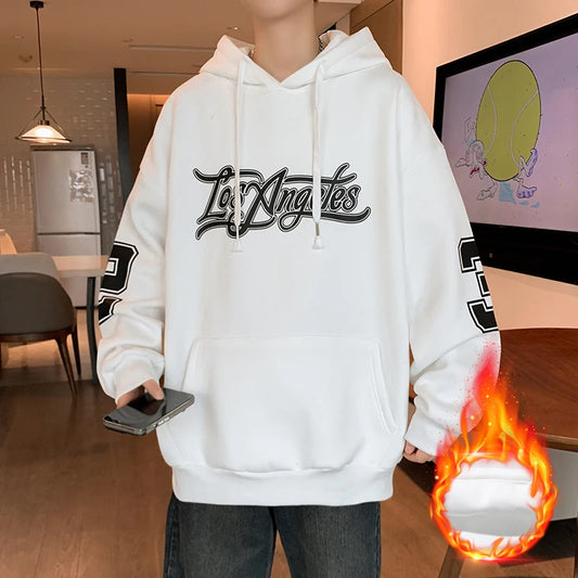 Men's Versatile Thick Hooded Loose-Fit Sweater