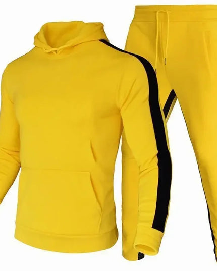 Men's 2-Piece Tracksuit Set with Hooded Sweatshirt - Stylish Athletic Wear