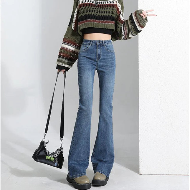 Women's Slim Fit High Waist Flared Jeans
