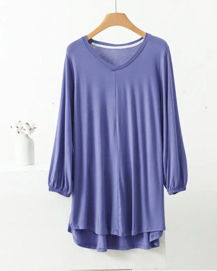 Women's V-Neck Loose Fit Tunic Top