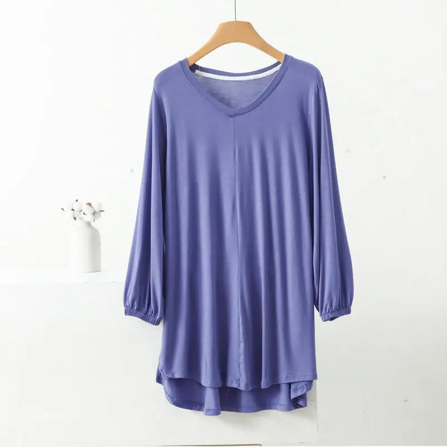 Women's V-Neck Loose Fit Tunic Top