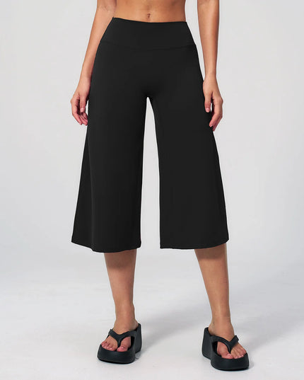 Women's Mid-Length Wide-Leg High-Waist Pants