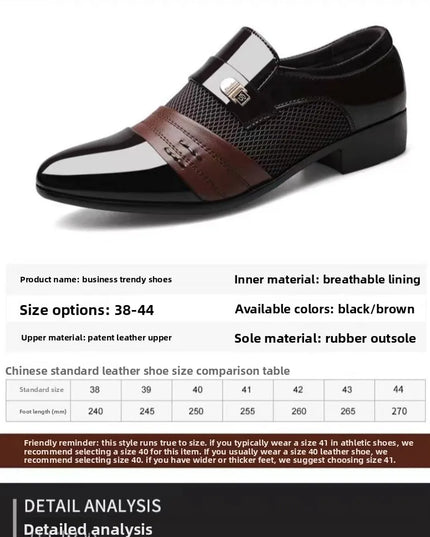 Men's Slip-On Oxford Shoes - Faux Leather Loafers for Men