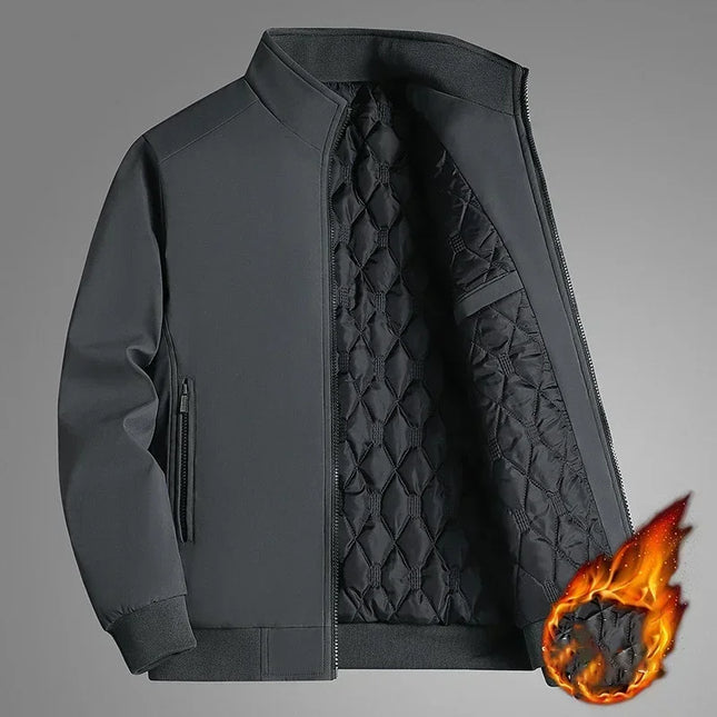 Men's Thick Stand Collar Waterproof Winter Jacket