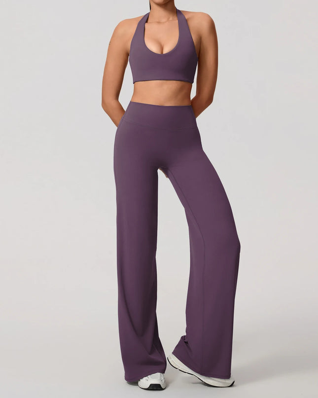 Women's Moisture-Wicking Athletic Set – Sports Bra and Pants Combo