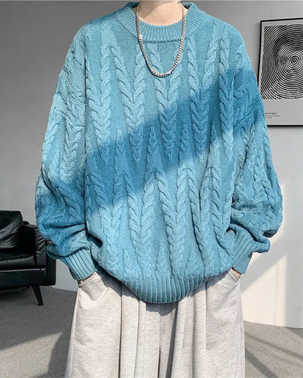 Men's Knit O-Neck Loose Casual Sweater