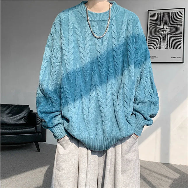 Men's Knit O-Neck Loose Casual Sweater