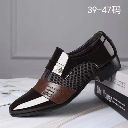 Men's Slip-On Oxford Shoes - Faux Leather Loafers for Men