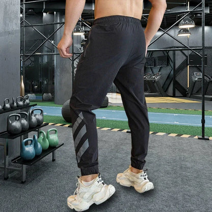 Men's Sweatpants with Elastic Waist, Zipper Pockets