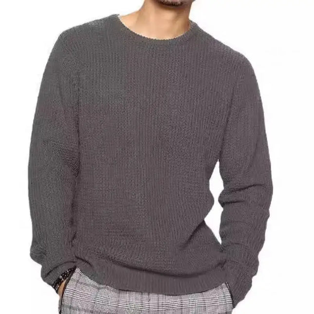Men's Knitted Loose Fit Hollow-Out Sweater Top