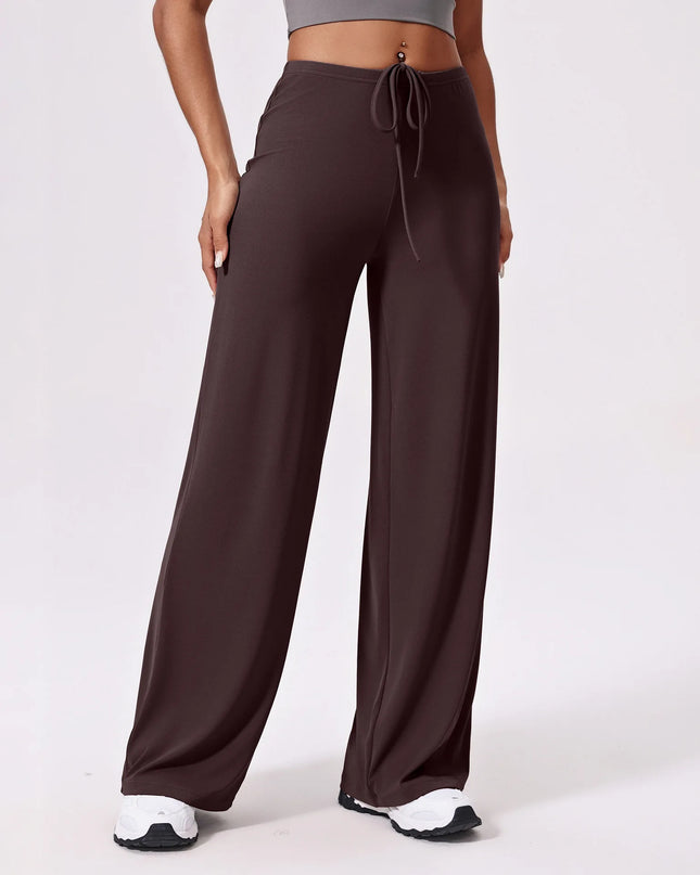 Women's Wide-Leg Sports Sweatpants with Loose Fit and Elastic Waist