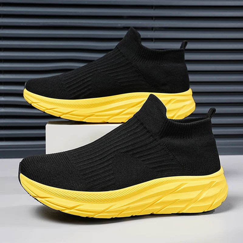 Unisex Breathable Lightweight Non-Slip Sneakers with Thick Sole