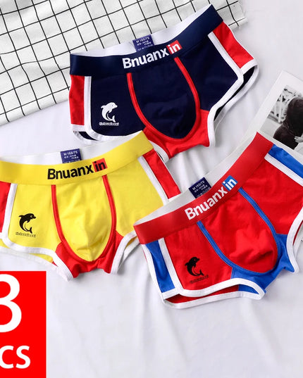 3-Pack Men's Cotton Comfortable and Breathable Boxer Shorts