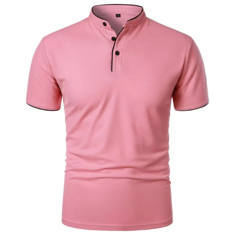Men's Breathable Half-Button T-Shirt