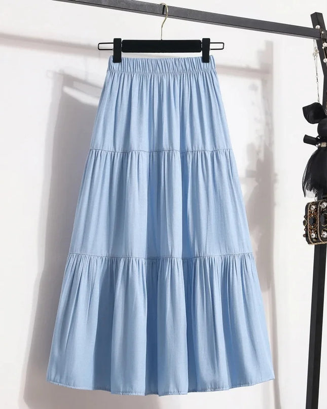 High-Waisted Long Skirt for Women