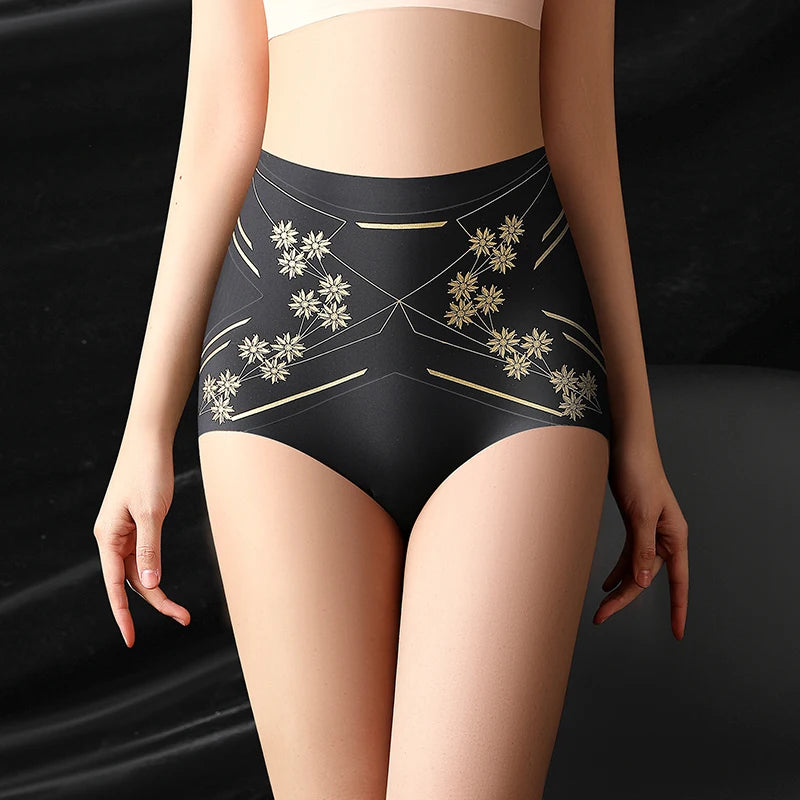 Women's 3-Piece High-Waist Panties with Tummy Control and Belly Firming Design