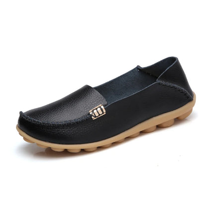 Women's Faux Leather Slip-On Flat Shoes – Comfortable & Stylish Flat Shoes