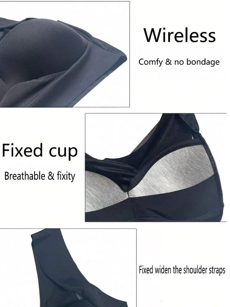 3-Piece Women's Seamless Lace Sports Bras