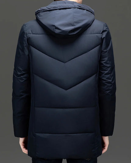 Men's Cotton Padded Hooded Coat - Oversized Parka Jacket for Men