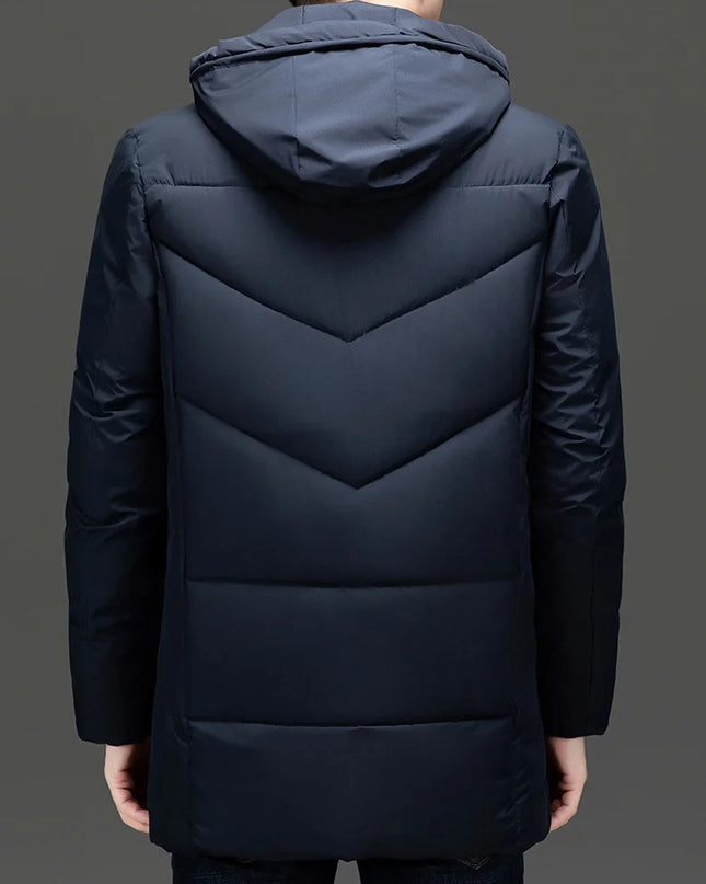 Men's Cotton Padded Hooded Coat - Oversized Parka Jacket for Men