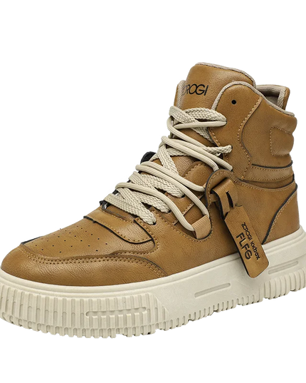 Men's High-Top Casual Faux Leather Boots