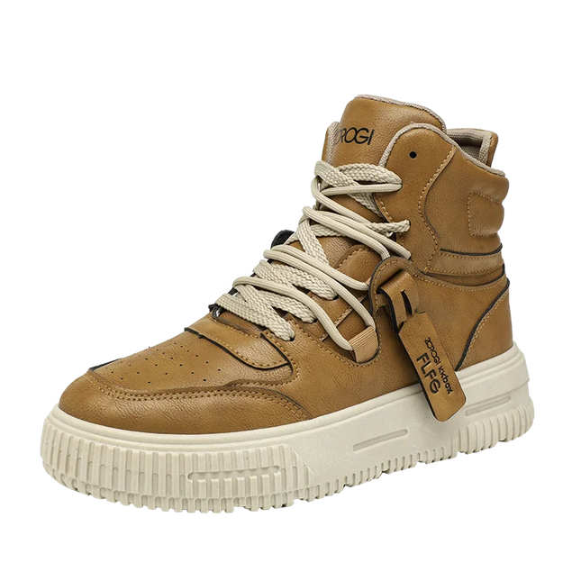 Men's High-Top Casual Faux Leather Boots