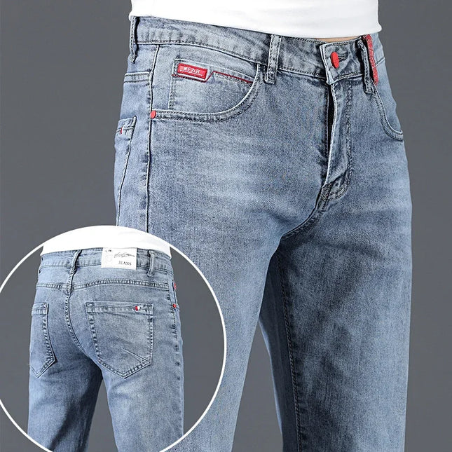 Men's Slim Fit Stretch Jeans - Comfortable Slim Fit Pants