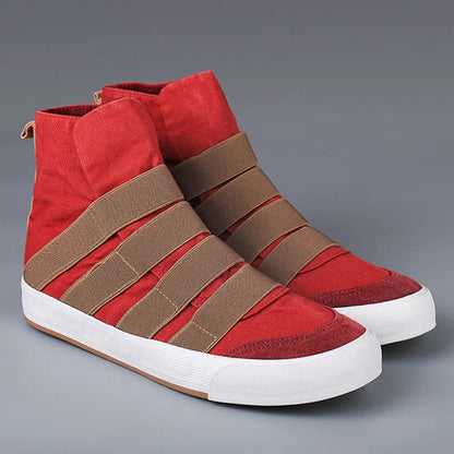 Men's High Top Slip-On Canvas Sneakers - Stylish & Comfortable Flats