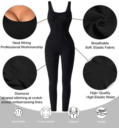 Women's Ribbed  One Piece Bodycon Romper