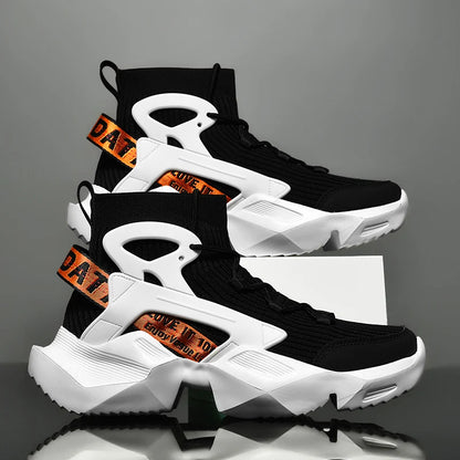 Premium High-Top Men’s Sneakers with Thick Soles