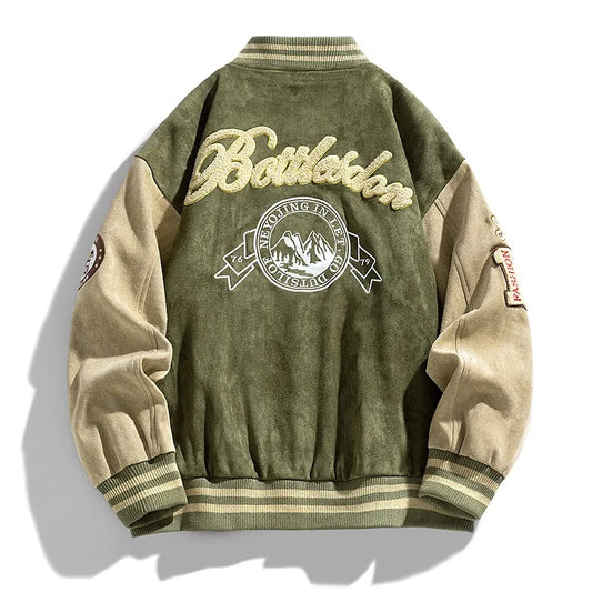 Men's Embroidered Baseball Jacket – Stylish & Classic Outerwear for Men