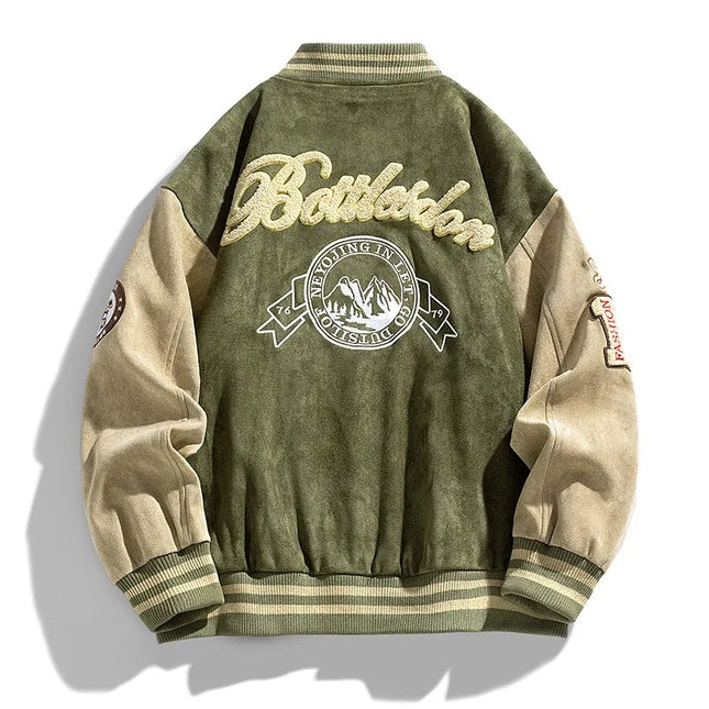 Men's Embroidered Baseball Jacket – Stylish & Classic Outerwear for Men