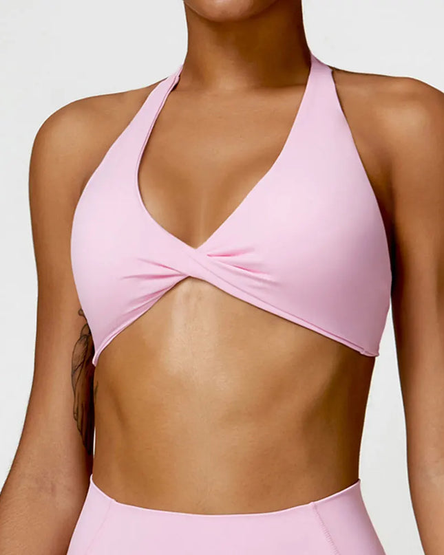 Women’s Breathable Push-Up Sports Bras with Triangle Cup Design