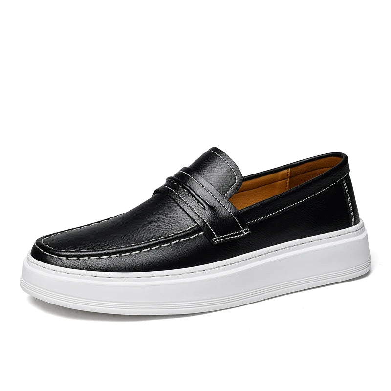 Men's Authentic Leather Dress Loafers