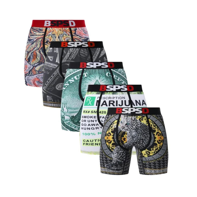 BPSD 5-Pack Men's Breathable Boxer Briefs