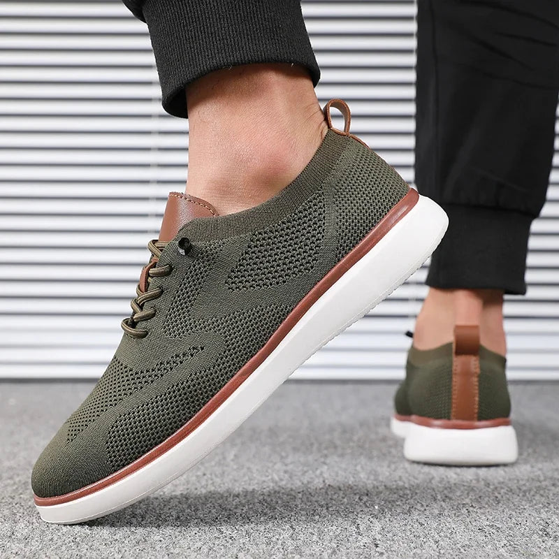 Men's Casual Canvas Slip-On Shoes – Comfortable Flat Sneakers for Everyday Wear