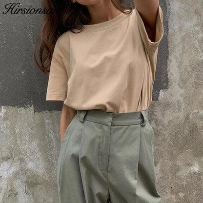 Women's Casual Loose Cotton T-Shirt – Comfortable & Stylish Everyday Wear