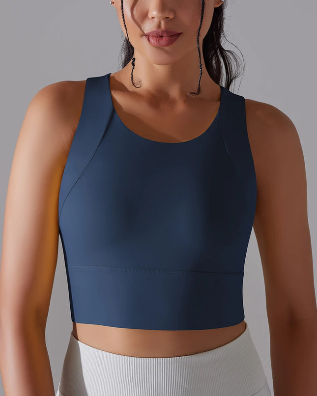 Nylon Women's Sports Bra - Stretchy Elastic Fitness Top - Various Colors