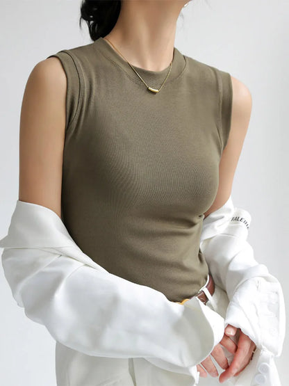 Women's Camisole Vest with Round Neck – Comfortable & Stylish Women's Tank Top